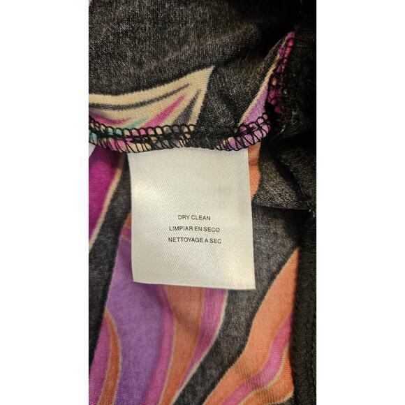 Evan-Picone Dress Sleeveless RETRO Floral Stretch Pullover Ruching MISSING SIZE - Picture 8 of 9